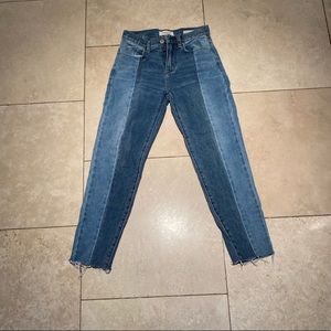 Pacsun Color Block Blue Icon Jeans